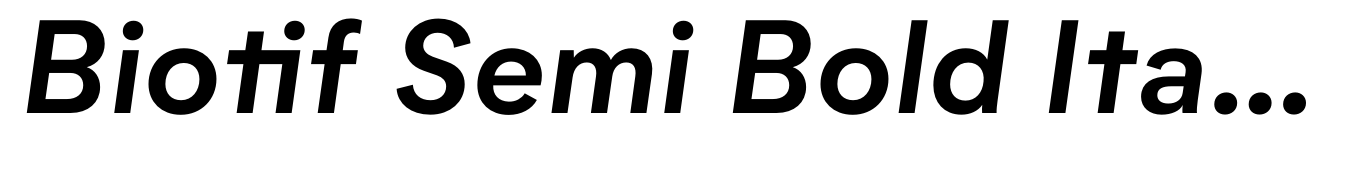 Biotif Semi Bold Italic